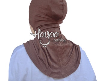 Copricapo Ninja Extra Lungo in Cotone e Viscosa Hijab Copricapo Collo Copri Petto Musulmano