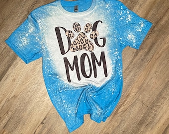 Koszulka DOG MOM wybielona