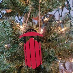 Christmas Sled Ornament: Layered MDF Holiday Decor