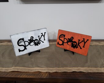 Spooky, Halloween sign, Halloween decor, Spooky Halloween sign