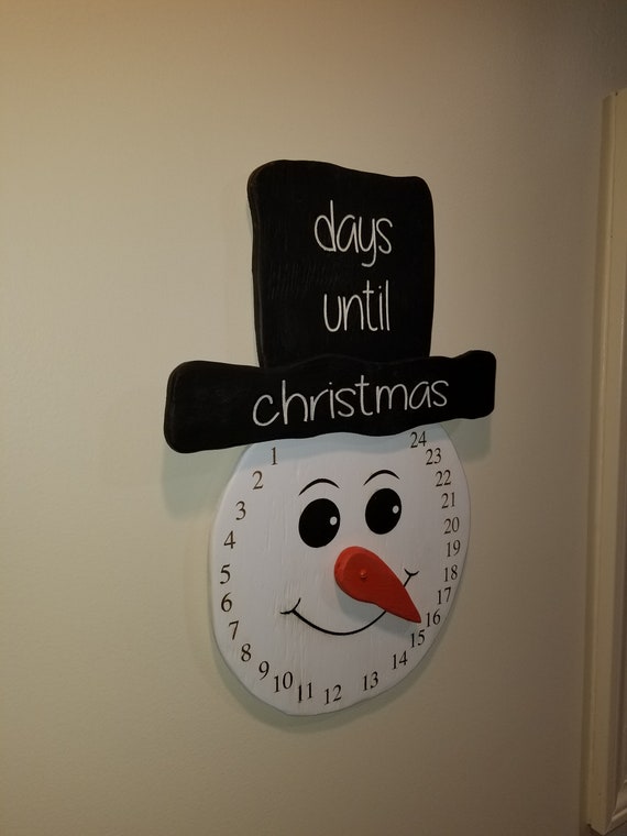 Christmas count down days until Christmas Snowman count down | Etsy