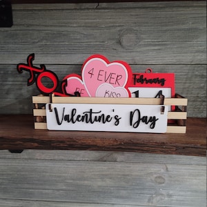 Valentine&#39;s Day Crate Insert, Valentines Day Tiered Tray pieces,