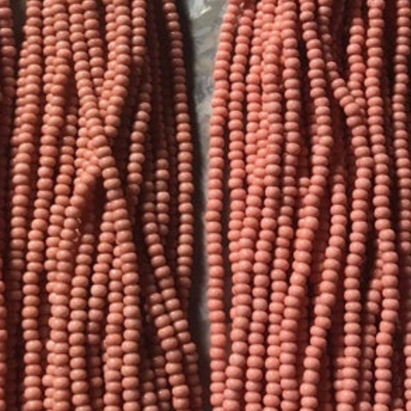 Size 10 Cheyenne Pink Czech Seed Beads