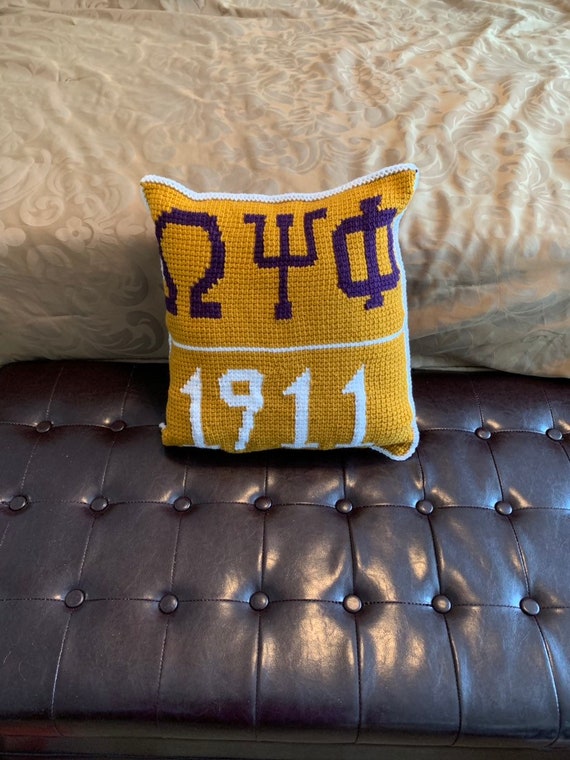Omega Psi Phi pillow | Etsy Omega Psi Phi pillow | Etsy