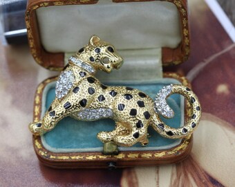  leopard⭐︎様ヴィンテージアクセサリーおまとめ2点 Attwood & Sawyer Panther Leopard Brooch, Wallis Simpson, 22ct Gold