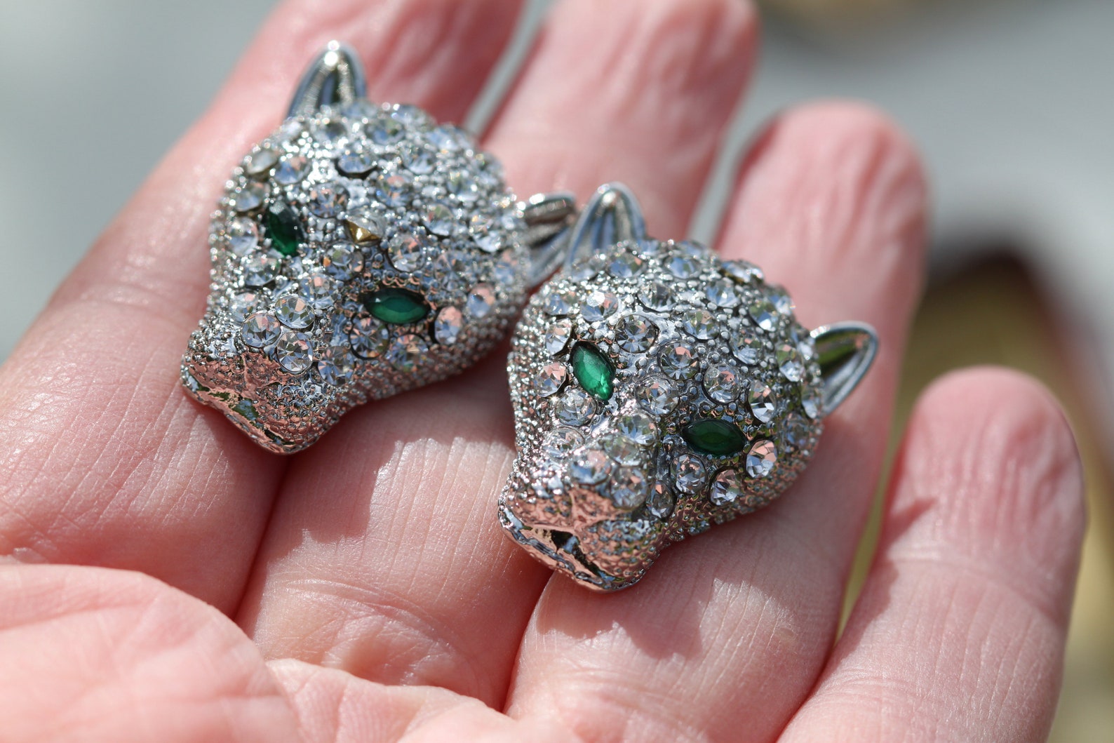 Vintage Clip on Earrings Panther Earrings Panther Jewelry Etsy