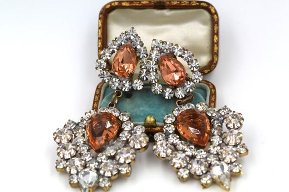 Bride Clip on Earrings, Vintage Statement Earring… - image 9