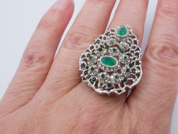 Faux emerald hotsell cocktail ring