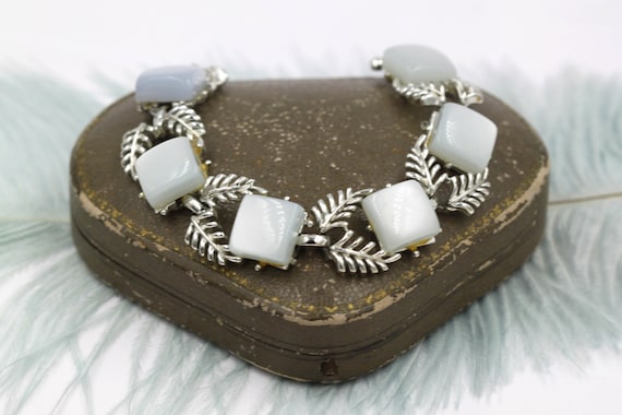 Coro Bracelet Jewelry, Vintage Silver Thermoset B… - image 2