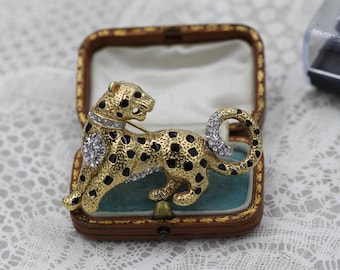 Attwood & Sawyer Panther Leopard Brooch, Wallis Simpson, 22ct Gold