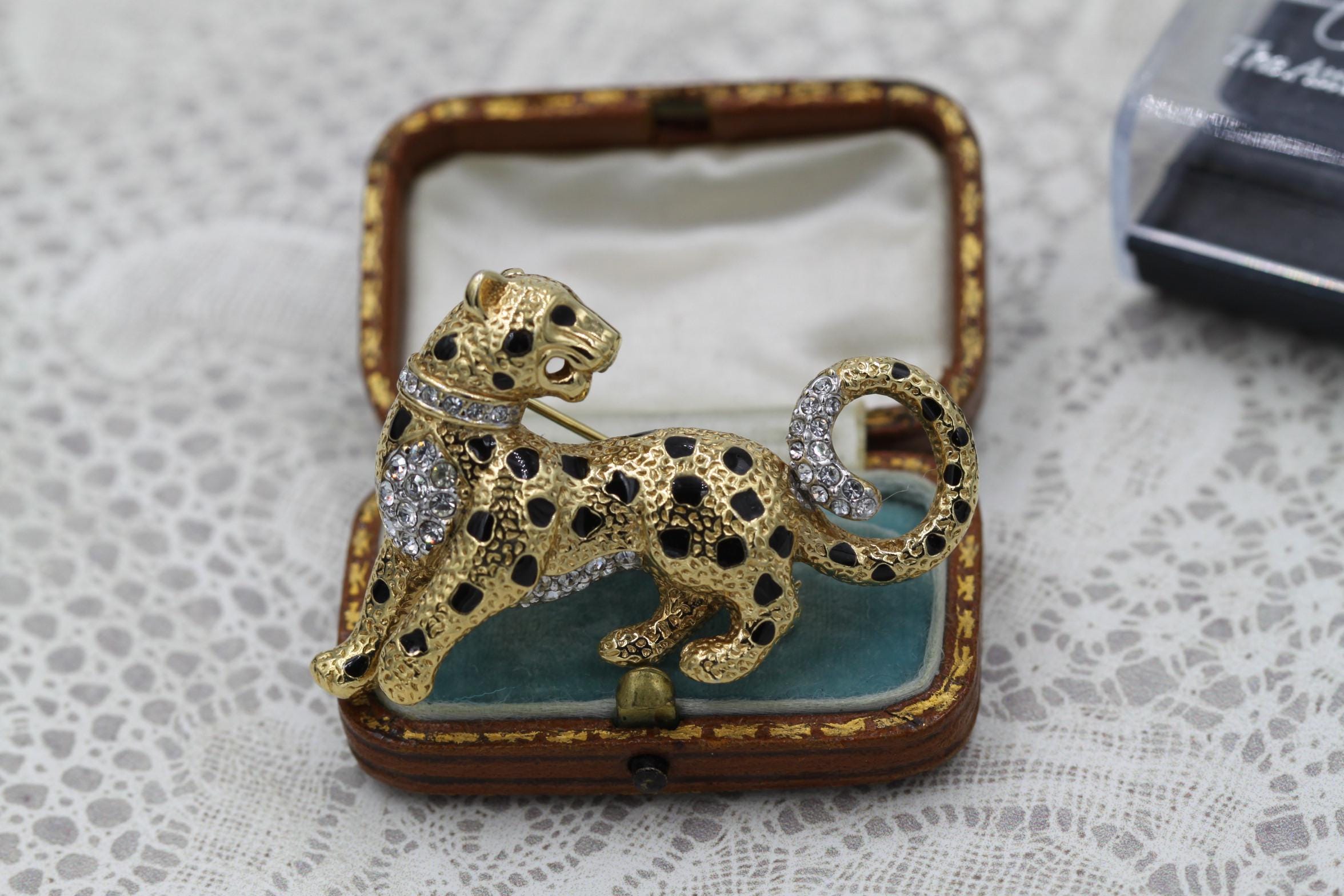 Attwood & Sawyer Panther Leopard Brooch, Wallis Simpson, 22ct Gold