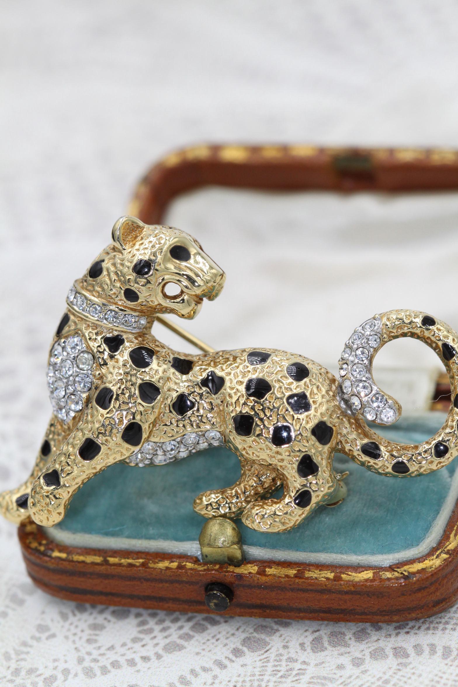 Attwood & Sawyer Panther Leopard Brooch, Wallis Simpson, 22ct Gold