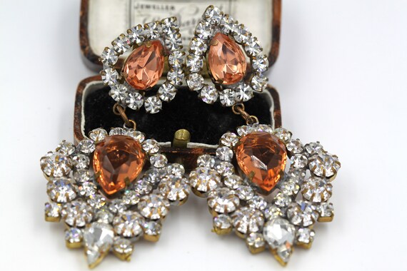 Bride Clip on Earrings, Vintage Statement Earring… - image 3