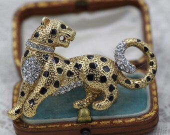 Attwood & Sawyer Panther Leopard Brooch, Wallis Simpson, 22ct Gold