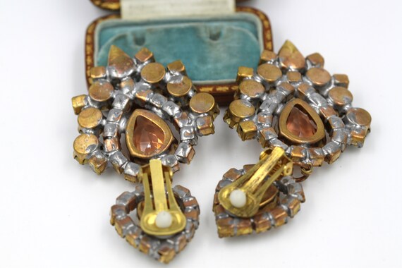 Bride Clip on Earrings, Vintage Statement Earring… - image 10