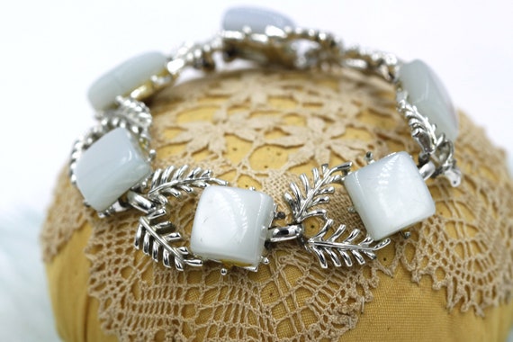Coro Bracelet Jewelry, Vintage Silver Thermoset B… - image 9