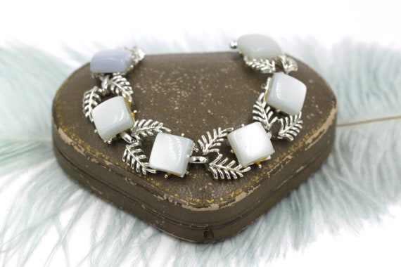 Coro Bracelet Jewelry, Vintage Silver Thermoset B… - image 3