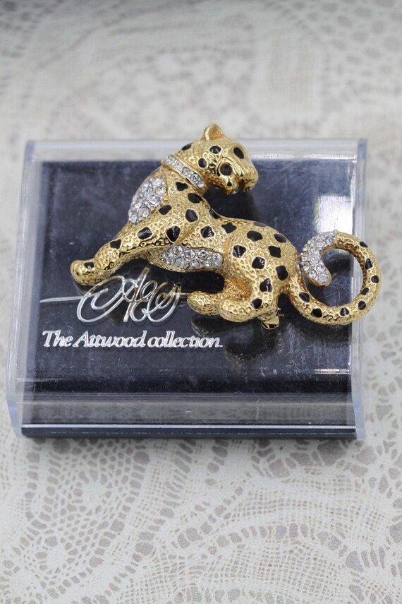 Attwood & Sawyer Panther Leopard Brooch, Wallis Simpson, 22ct Gold