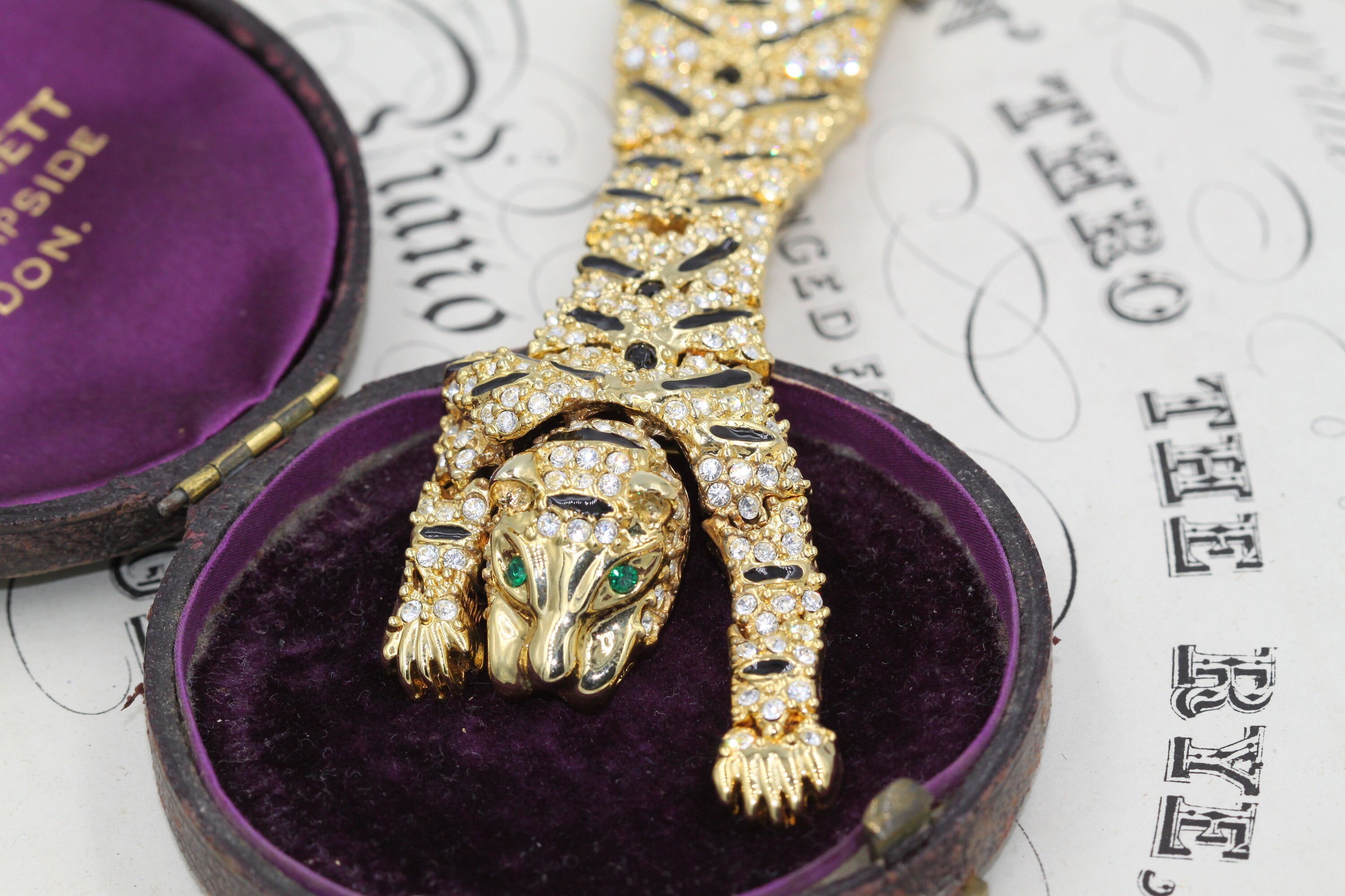 Panther 豹 エナメル ジルコニア vintage ブローチ ｄ02 il_fullxfull.3416953556_hsbn.jpg