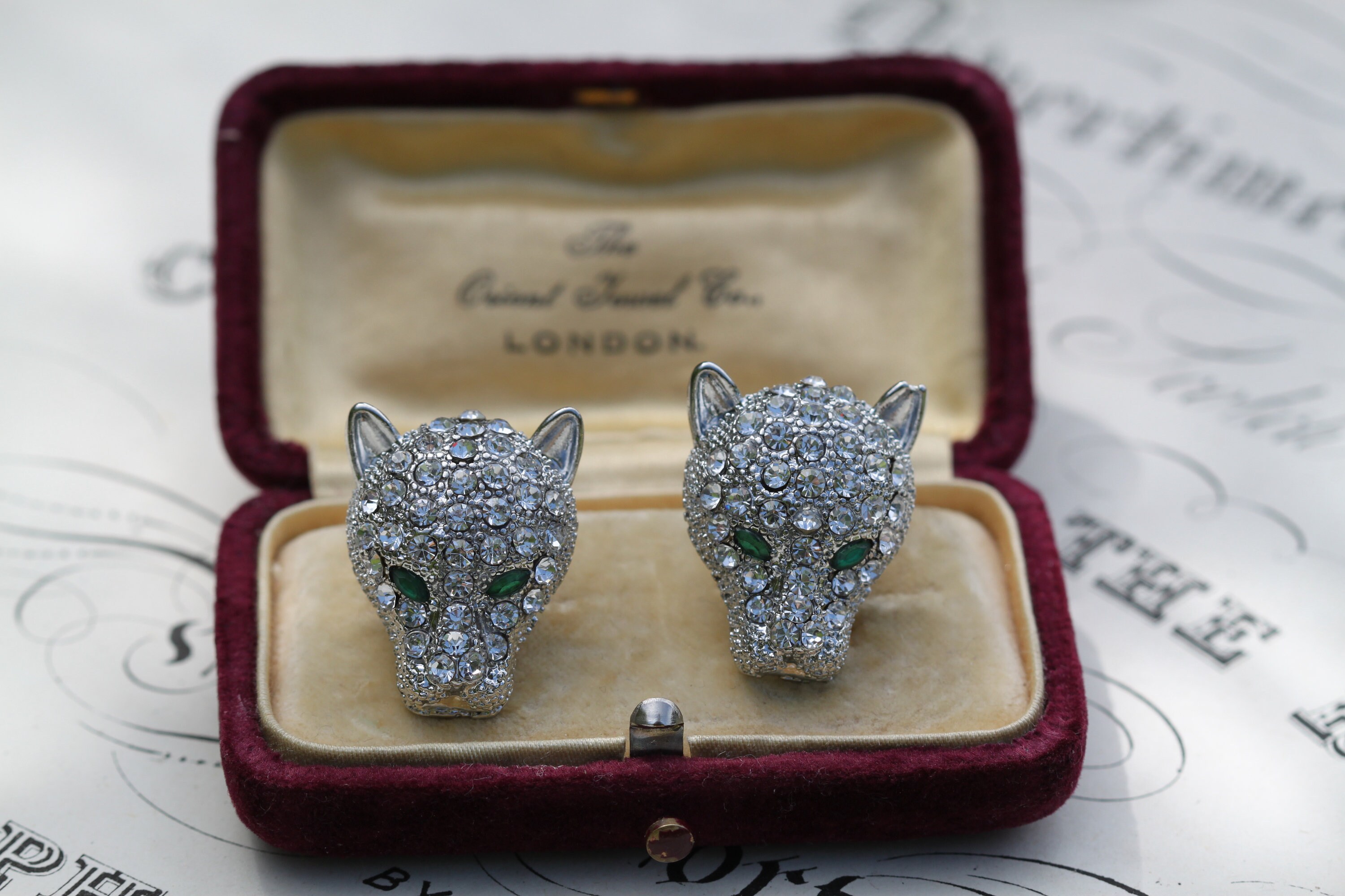 Vintage Clip on Earrings Panther Earrings Panther Jewelry Etsy