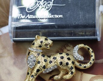 Attwood & Sawyer Panther Leopard Brooch, Wallis Simpson, 22ct Gold