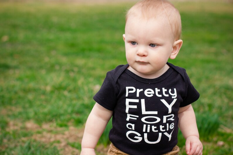 Pretty Fly Little Guy Boys Bodysuit Trendy Newborn Boy Baby | Etsy