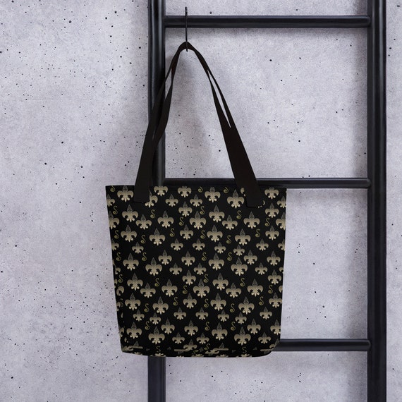 black and gold tote bag