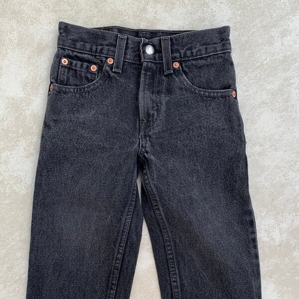 Black Children's Levis sz 4 550 80s 90s kids Jeans Denim Vintage Rivets 5 Pocket Cool