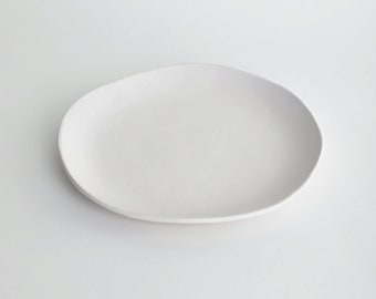 White Matte Dinner Plate