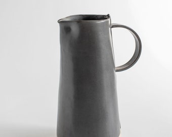 Tall Charcoal Pitcher