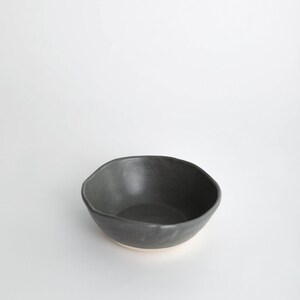 Charcoal Shino 3 Piece Set, Dinnerware Set, Dinner Plate, Ceramic Plate, Ceramic Bowl, Grey image 4
