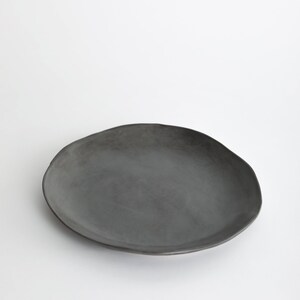 Charcoal Shino 3 Piece Set, Dinnerware Set, Dinner Plate, Ceramic Plate, Ceramic Bowl, Grey image 2