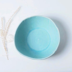 Aqua Matte Porridge Bowl, Ceramic Bowl, Stoneware Bowl, Soup Bowl