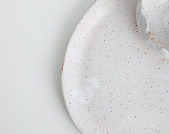 Speckled Salad Plate, Ceramic Plate, Tableware