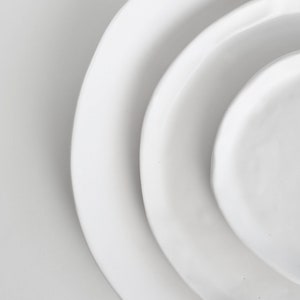 White Matte Dinner Plate image 3