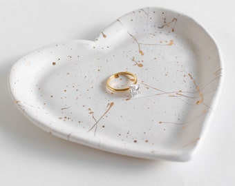 Valentine's Gift, handmade plate, heart plate with 22 karat gold flecks, porcelain plate, gifts for her, engagement, proposal, wedding gift