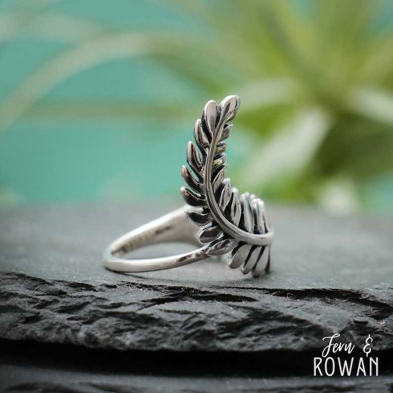 Fern Leaf Ring for Women, Sterling Silver Fern Ring | Fern & Rowan