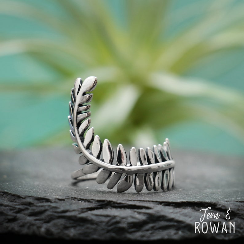 Fern Leaf Ring for Women, Sterling Silver Fern Ring | Fern & Rowan