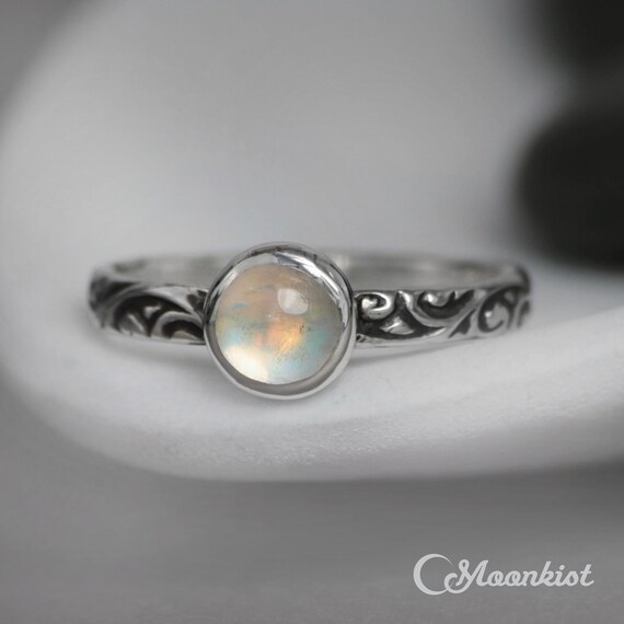 sterling silver moonstone ring