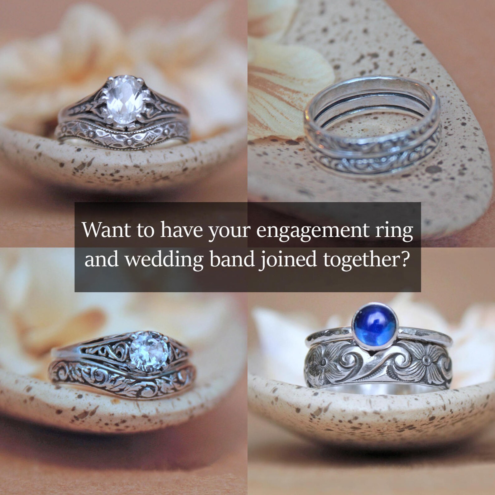 Silver Wedding Band and Engagement Ring Soldering Service Etsy