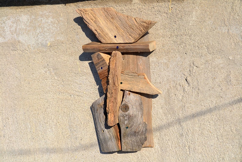 Scultura arte legno Recuperato legno muro arte astratto legno | Etsy