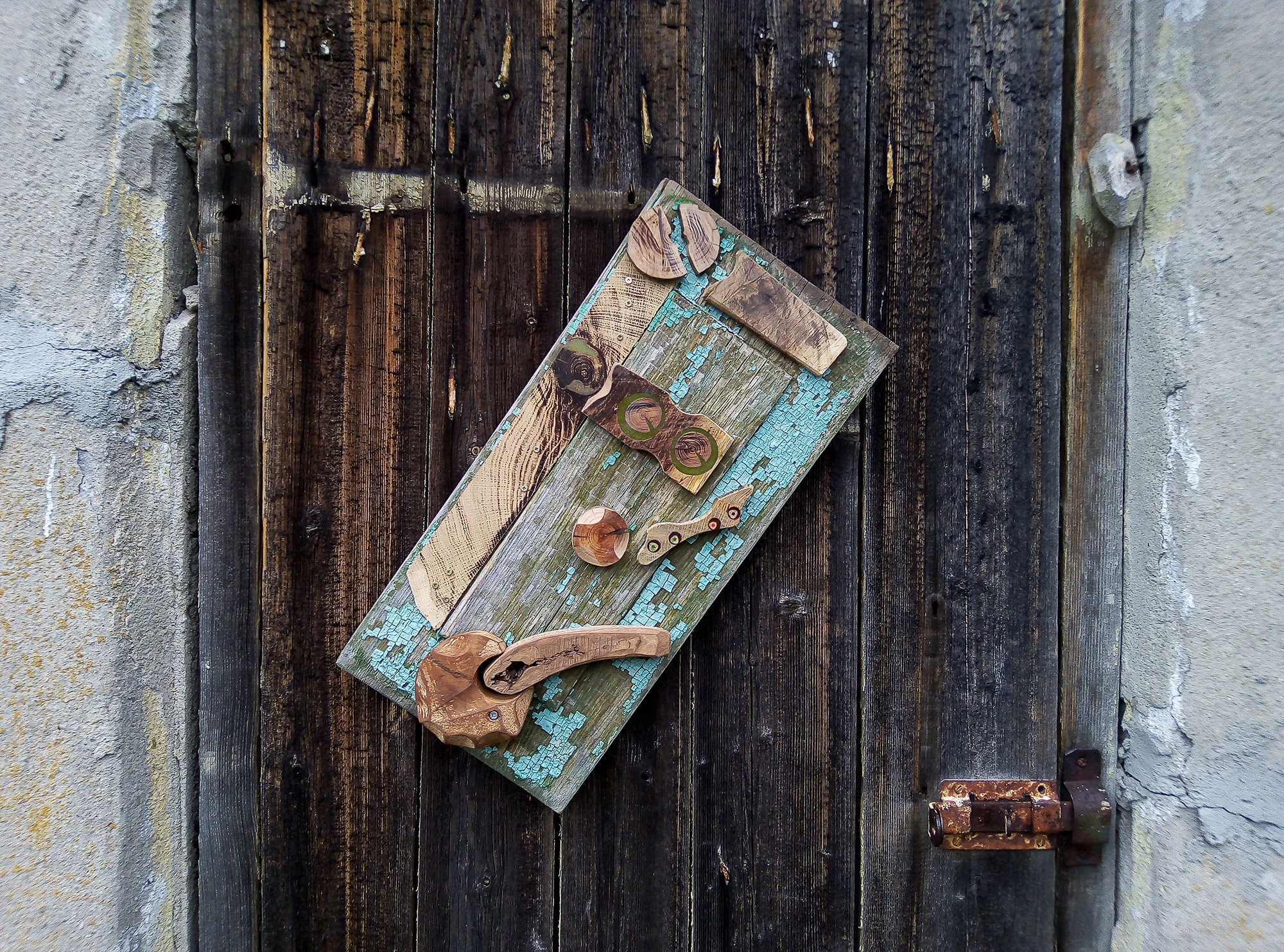 Reclaimed wood mixed media art mixed media collage mixed Etsy