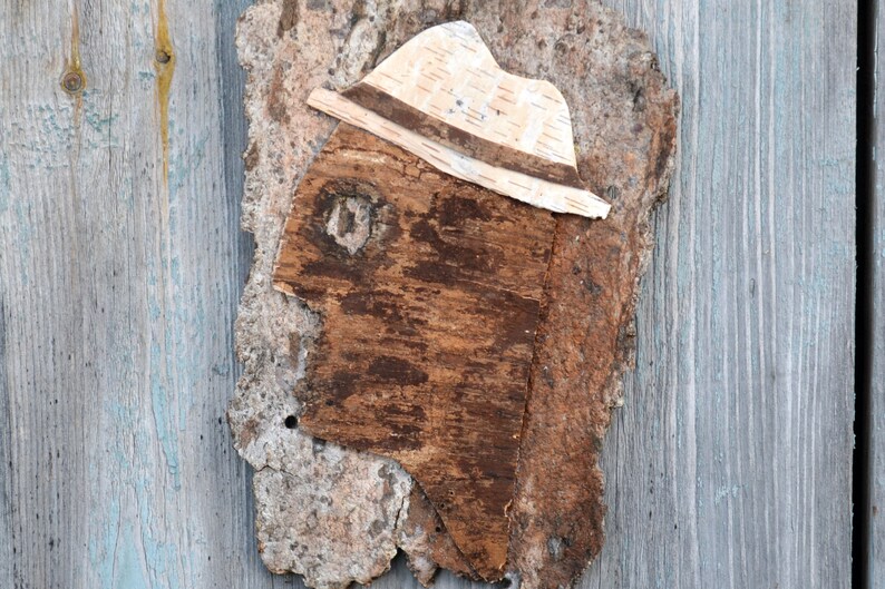 Arte De La Corteza Decoracion De La Corteza Arte Original De Etsy