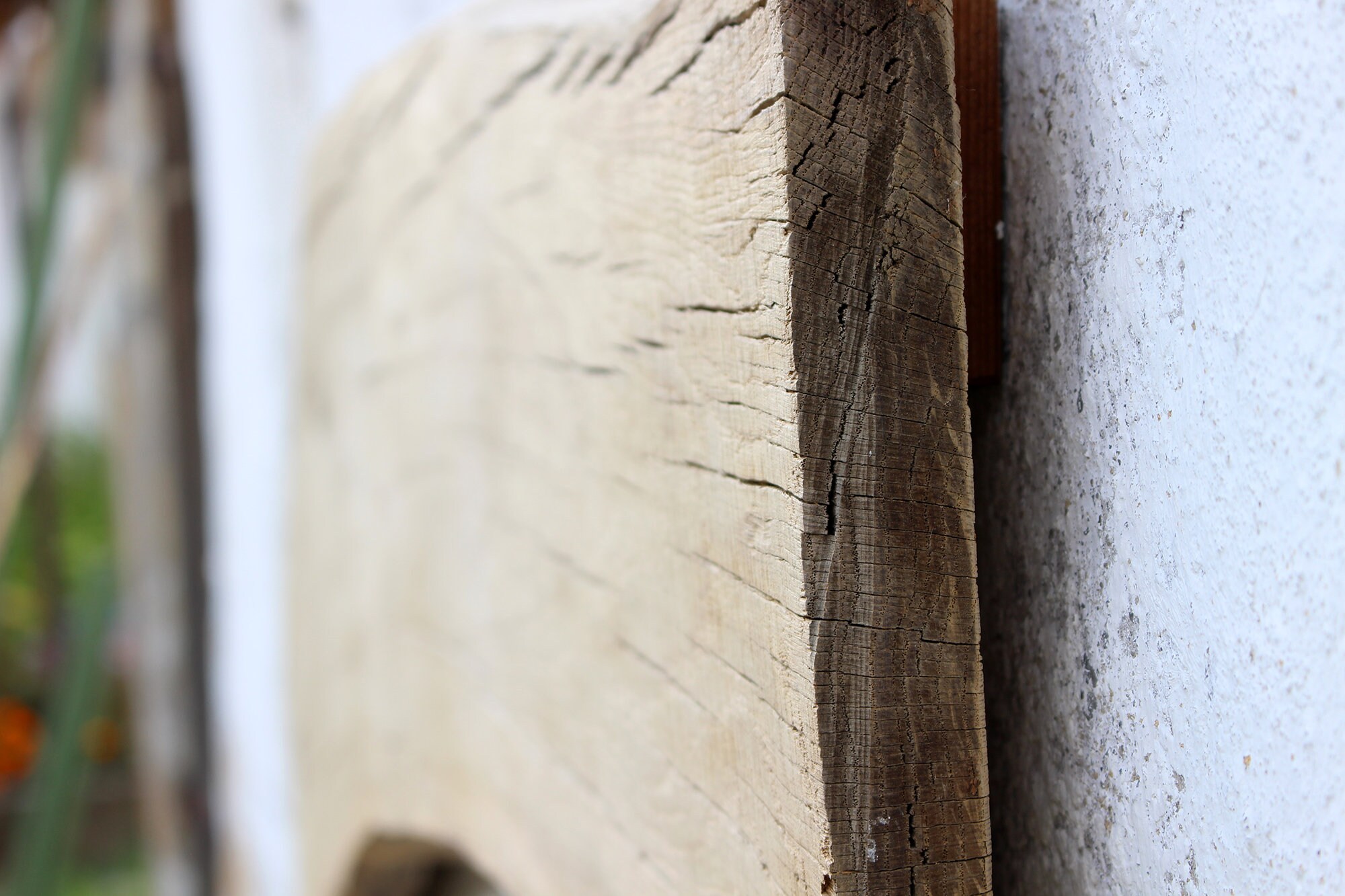 Long wood slab wall art Modern sculpture decor Wall sculpture Etsy