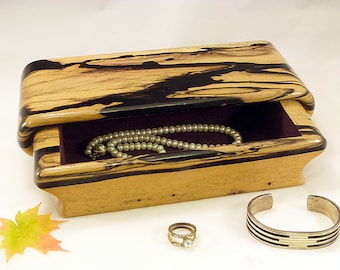 Large Pale Moon Ebony Jewelry Box