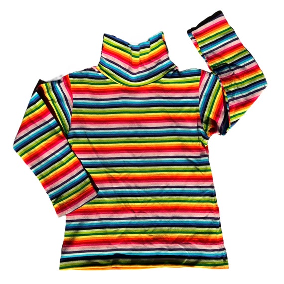 Vintage Carter’s Rainbow Turtleneck Shirt Toddler 