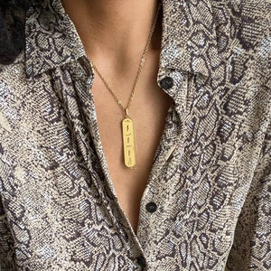 Colar de cartucho egípcio à prova d'água de ouro 18K | Legacy Cartouche by The Vic Styles