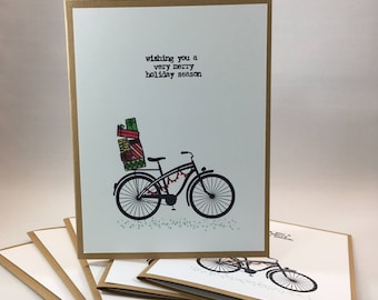 Bike Christmas Cards Etsy