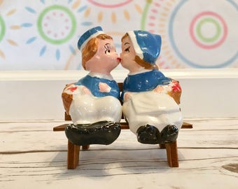Vintage Dutch Boy and Girl Head Salt & Pepper Set Made in - Etsy