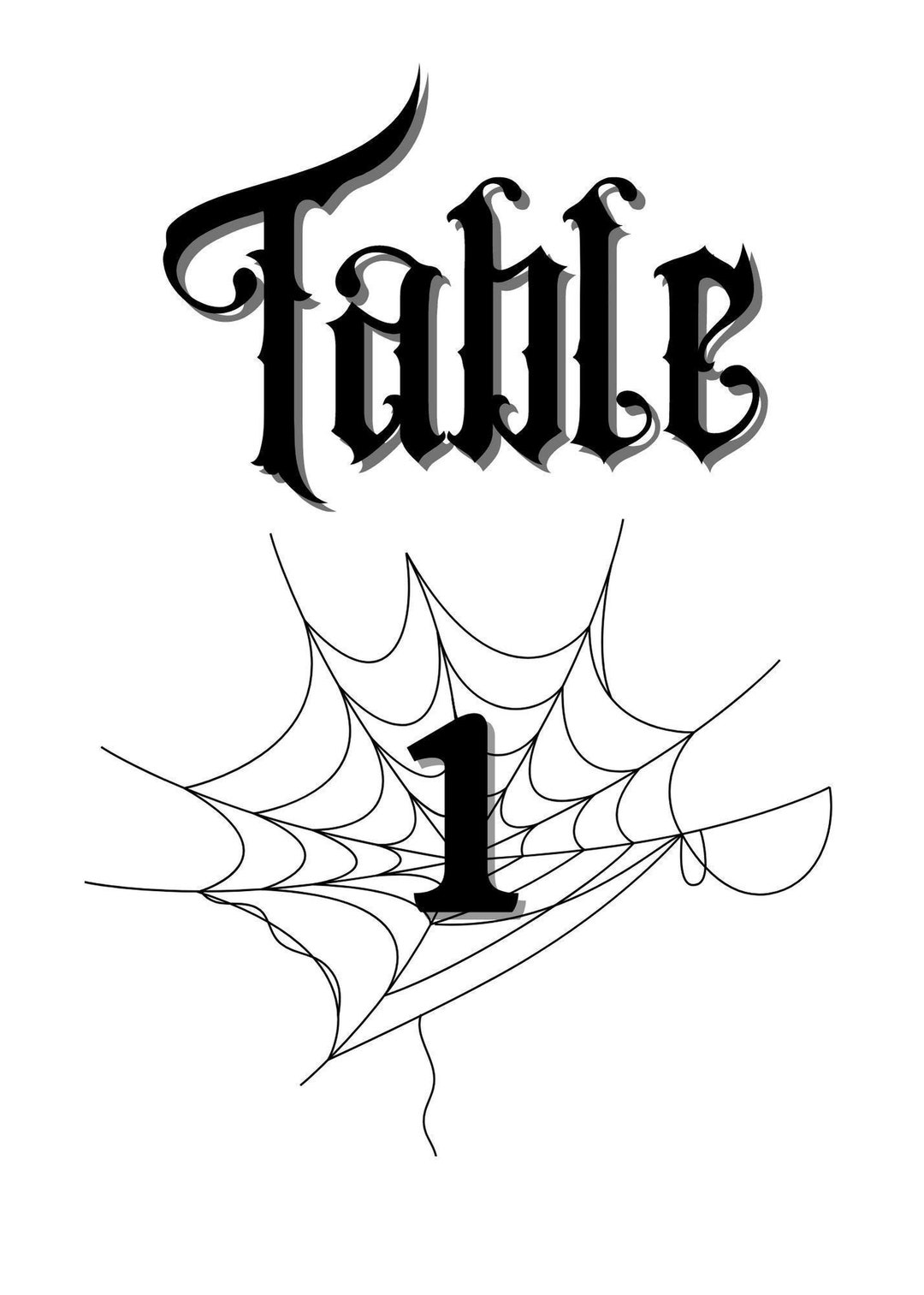 Gothic Wedding Table Numbers - Etsy